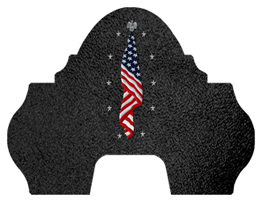 DARAY-L-421-SH-BK Flag at Rest Shimmer Black